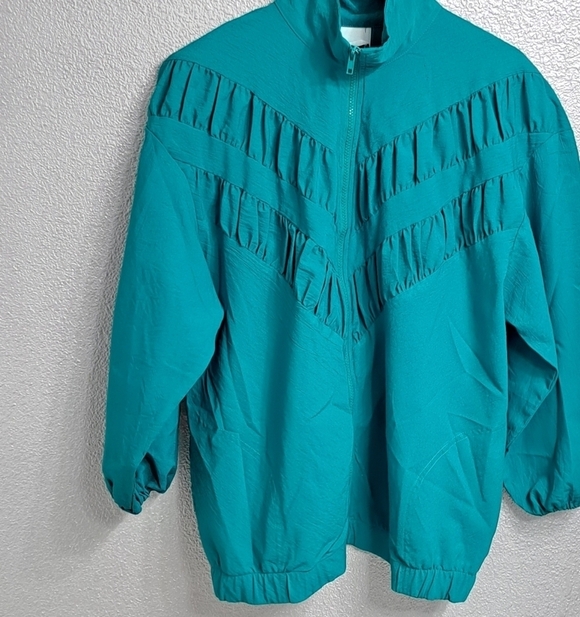 Vintage Teddi Sport 80's Sea Foam Green Track Jacket - Picture 5 of 9